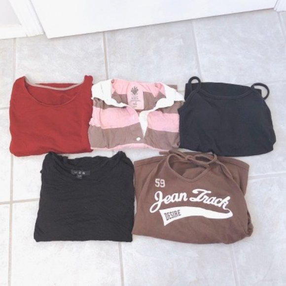 5 Top Bundles Short Sleeve Long Sleeve Tank Top Shirt - Picture 3 of 5